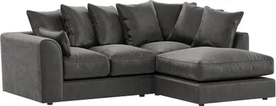 Produktbild von SLF24 - Rechtsseitiges Ecksofa Dillon Velvet - hellgrau - Kronos 15