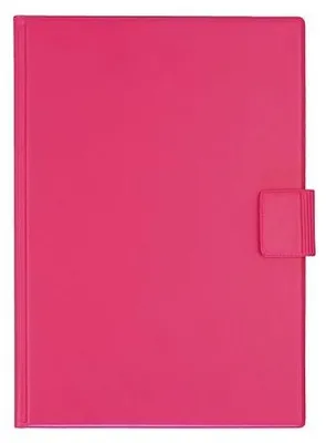 Produktbild von Notizbuch A5 kariert mit Klettverschluss, Rosa