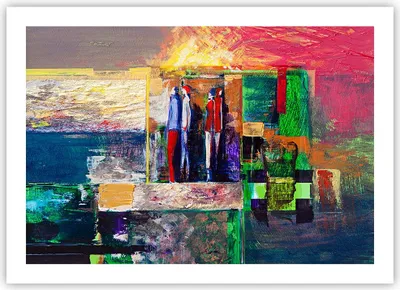Produktbild von Poster - Poster ohne Rahmen - Abstraktion modern - 70x50 cm - Wand Bild - Wanddeko - Wandbilder - Kunstposter - Wandposter - Bilder - Kunstdruck - Wanddekoration - Wandbild - P2XAA70x50-3670
