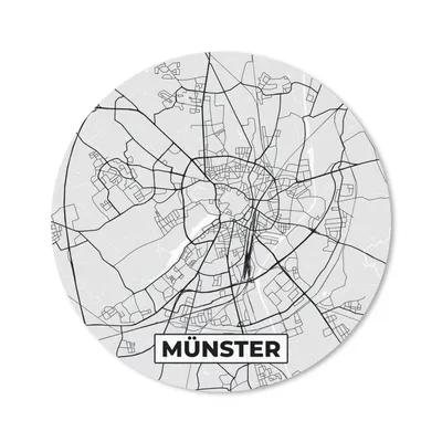 Produktbild von MuchoWow® Mauspad Mousepad Deutschland - Karte - Münster - Karte - Stadtplan 20x20 cm - Mousepads - Maus Mat - Pad - Mausunterlage - Schreibtischmatte