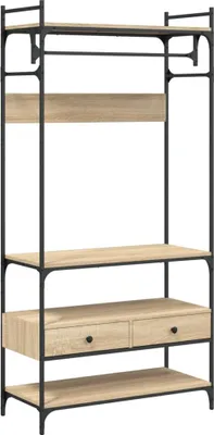 Obrázok produktu pre vidaXL Vešiak na oblečenie so zásuvkami Sonoma dub 89x39x184,5 cm