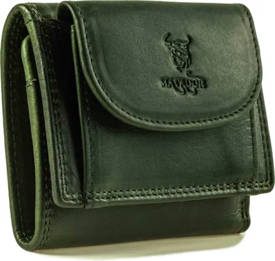Produktbild von MATADOR GENF Kleine Leder Mini Geldbörse Damen Herren RFID Grün