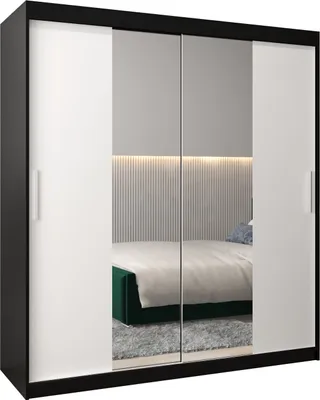 Produktbild von Kleiderschrank, Schiebetürenschrank Schlafzimmer, Schrank mit Spiegel TOKYO 1 180 cm