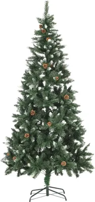 Immagine prodotto di vidaXL Albero di Natale artificiale pigna bianca glitter 210 cm