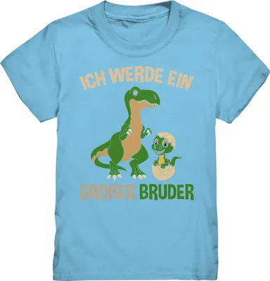 Produktbild von Trex Dino Großer Bruder Shirt – Sky Blue / 122/128 (7-8)