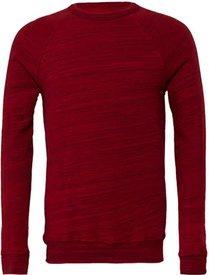 Produktbild von Bella Sponge Crew Neck Uni Sweater Pullover mit Rundhalsausschnitt, Größe:L, Farbe:Cardinal Triblend