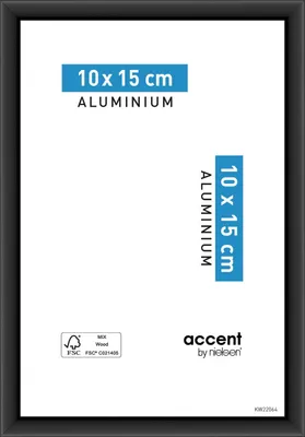 Image de Nielsen Accent cadre photo en aluminium 10x15 cm noir mat