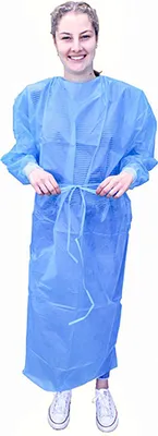 Produktbild von 100 Medi-Inn® Schutzkittel 139 cm x 139 cm blau
