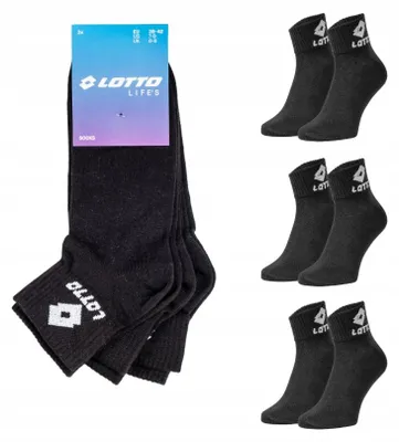 Produktbild von LOTTO 1724248 Knöchelhohe Socken 3-Paar Schwarz Herren