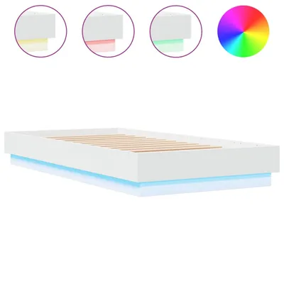 Produktbild von Bettgestell mit LED Weiß 75x190 cm
