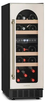Image de Klarstein Vinovilla Victoria 17 Cave à Vin - 17 Bouteilles, 2 Zones, 5-22°C, Écran Tactile, Éclairage LED, Porte en Verre, Protection UV, Encastré/Indépendant, Frigo à Vin