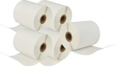 Produktbild von vhbw 5x Rolle 836 Etiketten Ersatz für Brother RD-S03E1 für Drucker - 102mm x 50mm Weiß