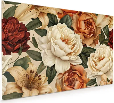 Produktbild von Küchenrückwand Spritzschutz Glas mit Motiv Blumenpracht 40 x 40 cm