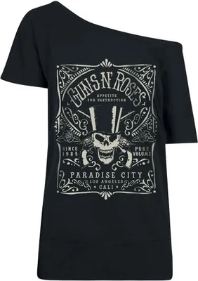 Produktbild von Guns N' Roses T-Shirt Damen Paradise City Label schwarz L