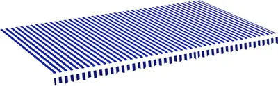 Produktbild von vidaXL Markisenbespannung Blau und Weiß 6x3,5 m