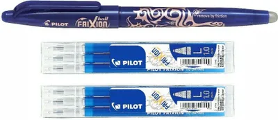Produktbild von Frixion Ball 1.0 blau + 6 Ersatzminen blau