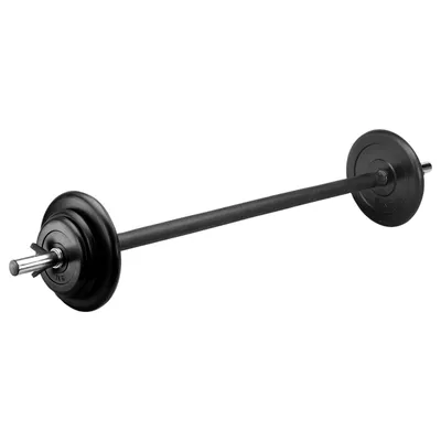 Produktbild von Get-Fit Langhantel-Set, Hantelscheiben Langhantelstange Hantel Gewichte, 18 kg