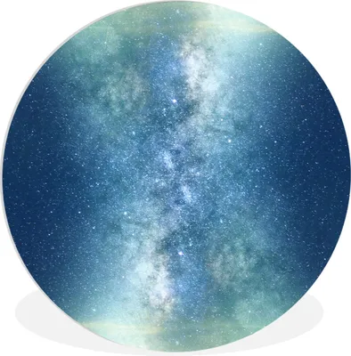 Produktbild von MuchoWow® Rundes Wandbild - Runde Bilder Sterne - Himmel - Blau - Jungen - Mädchen - Kinder Ø 30 cm Kreis Wanddekoration Kunststoff - Wandkreis - Wandschmuck - Schlafzimmer - Bilder - Der Kreis - Kunst für die Wohnung - Plastik - Kunstdruck - Wandbild