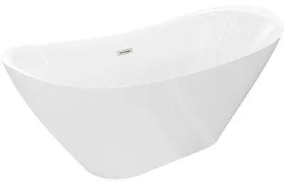 Obrázek produktu pro Mexen Lotos volně stojící vana 150 x 75 cm, bílá, přepad kartáčovaný nikl - 52051507700-97