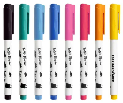Produktbild von Eberhard Faber 578208, 8 Stück(e), Schwarz, Blau, Grün, Hellblau, Orange, Pink, Rot, Gelb, Rundspitze, Mehrfarbig, Rund