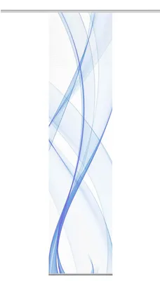 Immagine prodotto di Vision S Vision S | Tenda scorrevole effetto bambù Stampa digitale "Pacolia" 260 x 60 cm 1x parete scorrevole incl. carrello per pannelli e barra di fissaggio Blu