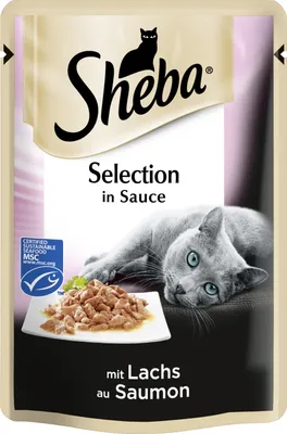 Produktbild von Sheba Selection in Sauce mit Lachs Portionsbeutel Nachhaltig 85g