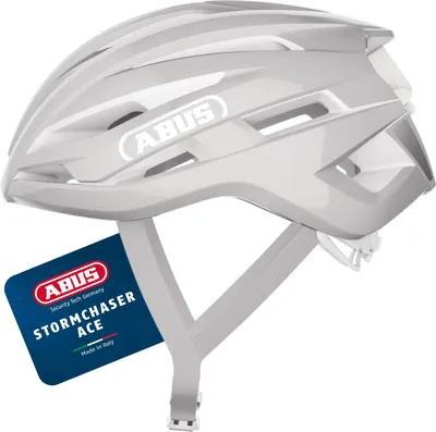 Zdjęcie produktu dla Kask rowerowy szosowy ABUS StormChaser ACE - lekki kask rowerowy do wyścigów rowerowych, wycieczek szutrowych i przełajowych - dla mężczyzn i kobiet - Pure Grey, rozmiar M (54-58 cm)