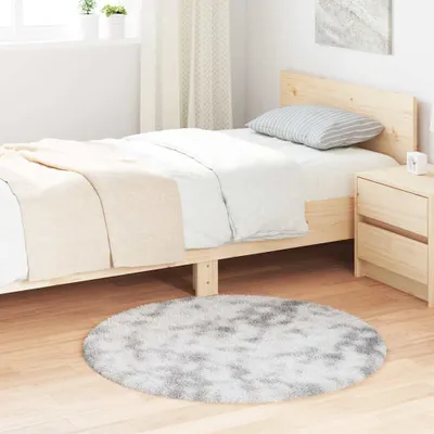 Produktbild von "2026 MODERNE"Teppich Wohnzimmer - Modern Stil - Shaggy Hochflor NAVARRA Hellgrau 100x100cm Polyester Promotion875285 - Designerteppiche