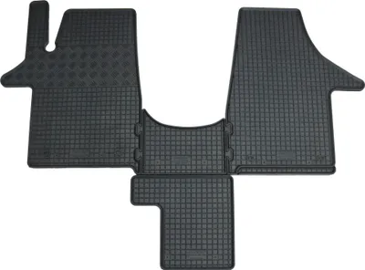 Produktbild von Rigum Gummi Fußmatten Set für VW T5, Bj. 2003-2015 + VW T6, Bj. 2015-2019