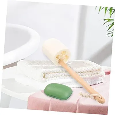 Produktbild von Luffa-Peelingbürste mit Griff für Dusche und Bad