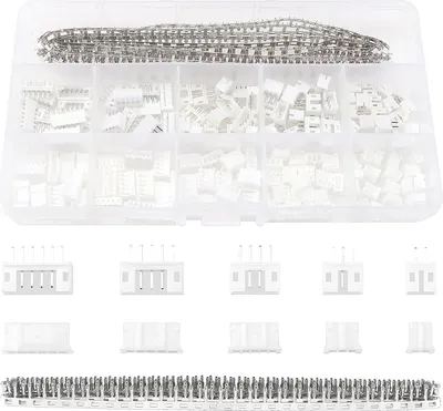 Produktbild von JST-XH Stecker Kit 230 Stück 2/3/4/5 Pin Männlich und Mutter Stecker PH 2.0mm jst Kabel SteckerAdapter Buchse Pin Stecker, Weiß Platinenstecker