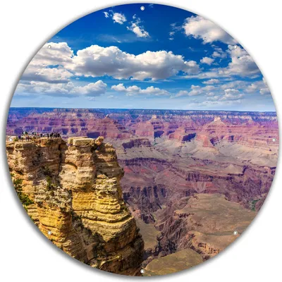 Produktbild von Wallario rundes Outdoor-Poster für Garten oder Balkon, Motiv Felsenschlucht im Grand Canyon Park Arizona, 60 cm Durchmesser