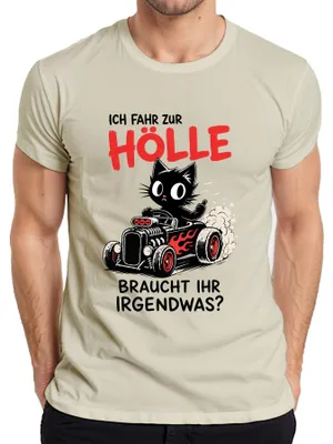 Productafbeelding van Ik ga naar de hel, hebben jullie iets nodig? Sarcastisch heren T-shirt, natuur, S