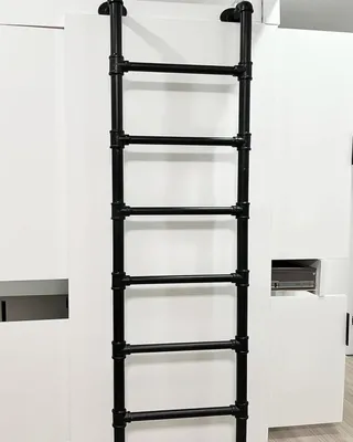 Productafbeelding van Metalen Raamladder - Putladder Evacuatie - Veilige Ontsnapping - Robuust Smeedijzer - 168 cm - Zwart