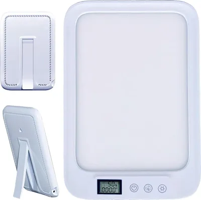Produktbild von LED Lampe 45000 Lux mit Touch-Dimmer, Timer & Sonnenuntergangsmodus, 3 Lichtfarben, augenschonend, Leselampe mit Ständer