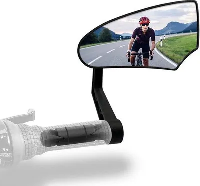 Zdjęcie produktu dla Szklane lusterko rowerowe, składane, przystosowane do rowerów elektrycznych, o wysokiej rozdzielczości