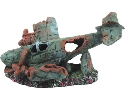 Produktbild von Aquariumdekoration aquatlantis Flugzeug S 17x12,5x11 cm