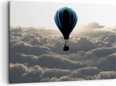 Produktbild von Bild auf Leinwand - Leinwandbild - Wolke Ballon Himmel - 120x80cm - Wand Bild - Wanddeko - Leinwanddruck - Bilder - Kunstdruck - Wanddekoration - Leinwand bilder - Wandkunst - AA120x80-3577
