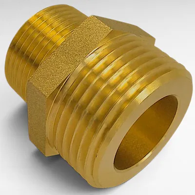 Produktbild von Reduzierung Messing CW617N Fitting beidseitig flachdichtend für Solar AG auf AG DN25 auf DN20 - 1 1/4 auf 1 Zoll