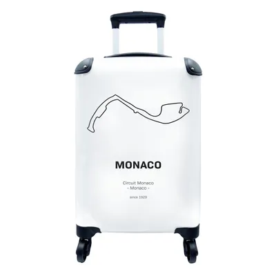 Produktbild von MuchoWow® Koffer Handgepäck Trolley Rollkoffer Kleine Reisekoffer mit 4 Rollen - Monaco - Rennstrecke - F1 - Cabin Size < 55x40x23 cm & 55x40x20 cm - Fotokoffer - Kabinenkoffer - Boardgepäck - Reise-Box - Reisekoffer - Reisegepäck - Koffer mit Bild - Trolley für Kinder