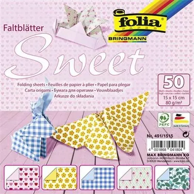 Obrázok produktu pre skladacie listy folia SWEET, 150 x 150 mm, 50 listov
