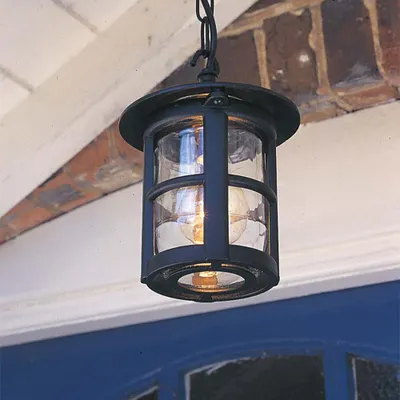 Produktbild von Außenleuchte, Kettenlaterne, ALU Glas, D 15 cm, Schwarz