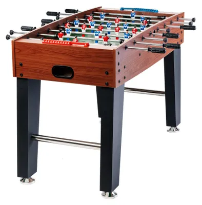 Produktbild von Bandito Tischkicker Winever, Tischfußball für Kinder und Erwachsene, stabiler Tischfußball, 25 kg Kickertisch, Kicker für Einsteiger, Fußball Spieltisch, inkl. Bälle, robuste Figuren, braun