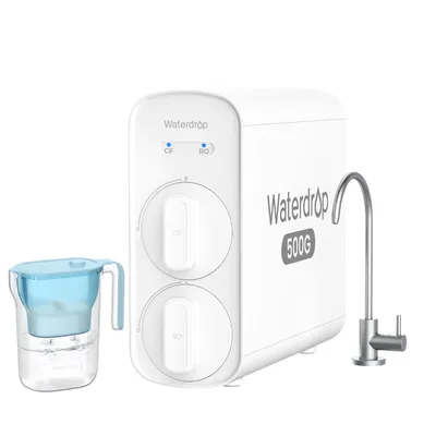 Produktbild von Waterdrop G5P500 Umkehrosmoseanlage, 500 GPD, mit einer zusätzlichen WD-PT-05B-L Wasserfilterkanne