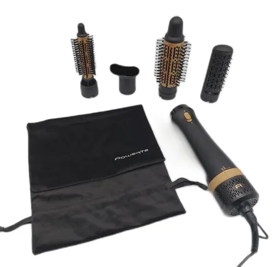 Produktbild von Rowenta Express Style CF6330F0, Heißluftbürste, Warm, Lang, Medium, Kurz, Trockenes / Nasses Haar, Schwarz, Gold, Hängeschlaufe