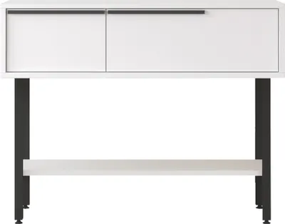 Selsey Entreeconsole, hangend, 90 x 17 cm, consoletafel met lamellade, geolied eiken Nolie