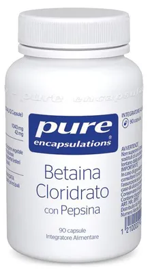 Immagine prodotto di Pure Encapsulations - Betaina Cloridrato con Pepsina 90 Capsule