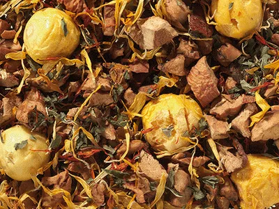 Produktbild von 1 kg  Früchteteemischung Orangeneis aromatisiert