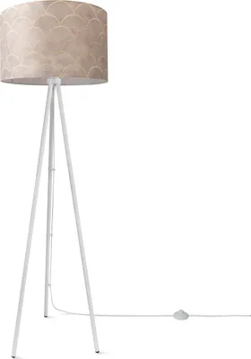 Produktbild von Stehlampe Wohnzimmer Lampenschirm Stoff Stehleuchte Leselampe Abstrakt Vintage