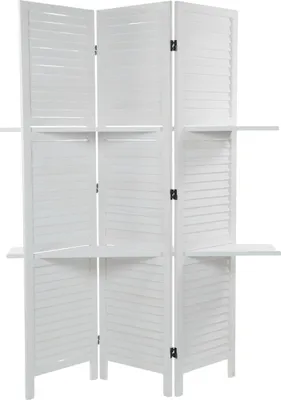 Produktbild von RAUMTEILER "COTTAGE II" | mit Regalböden | Paravent | Farbe: weiß